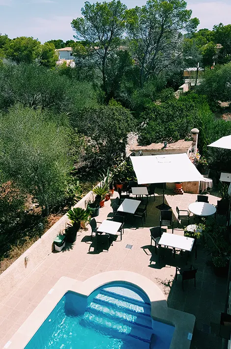 Villa Lorenzo en Cala Figuera Mallorca vista desde arriba de piscina
