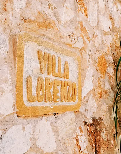 Villa Lorenzo en Cala Figuera Mallorca Letrero